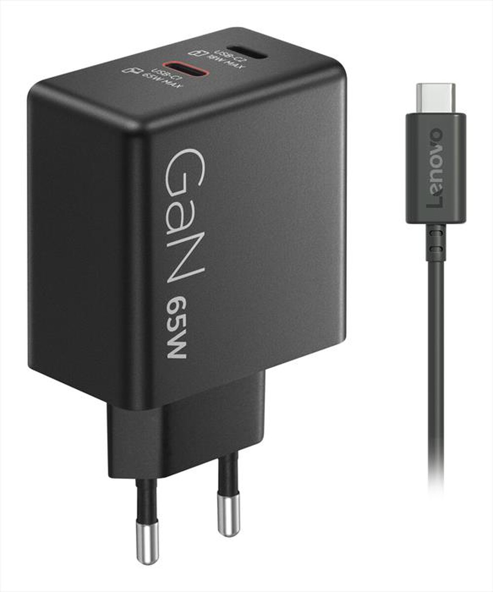 Immagine del prodotto LENOVO - Caricabatterie DUAL USB-C 65W GAN-NERO