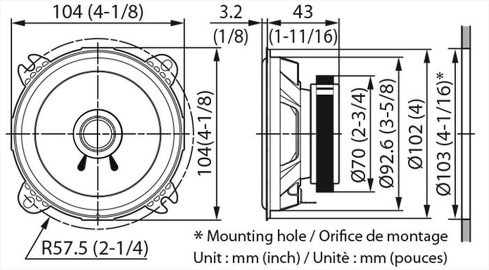 Immagine del prodotto KENWOOD - Coppia altoparlanti KFC-S1056-Nero