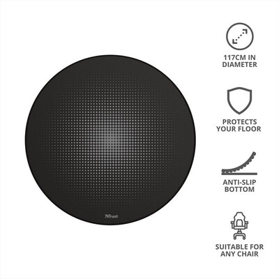 TRUST - MIKA ROUND FLOOR MAT-Black
