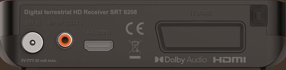 "STRONG - Decoder digitale terrestre T2 SRT8208-NERO"