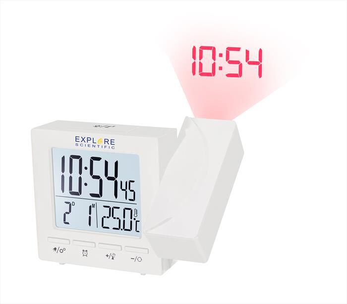 EXPLORE SCIENTIFIC RDP1001 OROLOGIO RADIOCONTROLLATO CON PROIEZIONE White