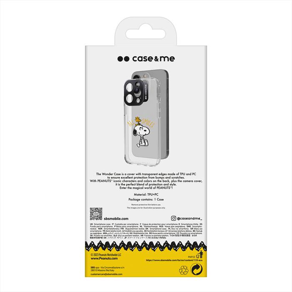 "CASEME - Cover CMPNUTSCOVCIP1461P3 per iPhone 14 Pro-Trasparente"