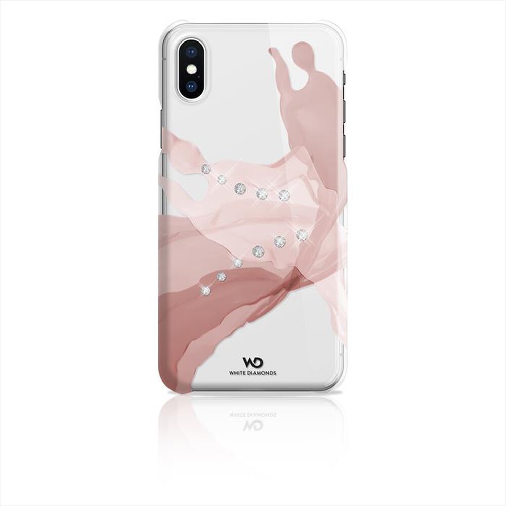 "WHITE DIAMOND - 1370LIQ56 LIQUIDS COVER IPHONE X-TRASPARENTE ROSA/TPU"