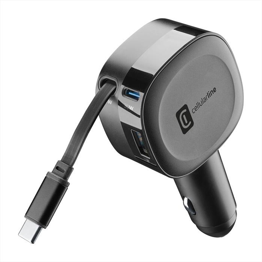 Immagine del prodotto CELLULARLINE - RETRACTABLE CAR CHARGER 65W-Nero