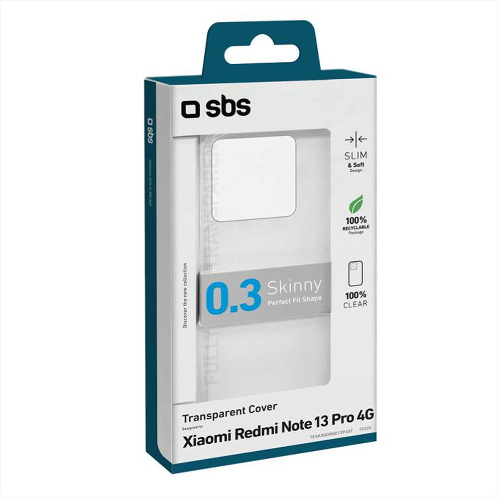 "SBS - Cover TESKINXIRNO13P4GT per Redmi Note 13 Pro 4G-Trasparente"