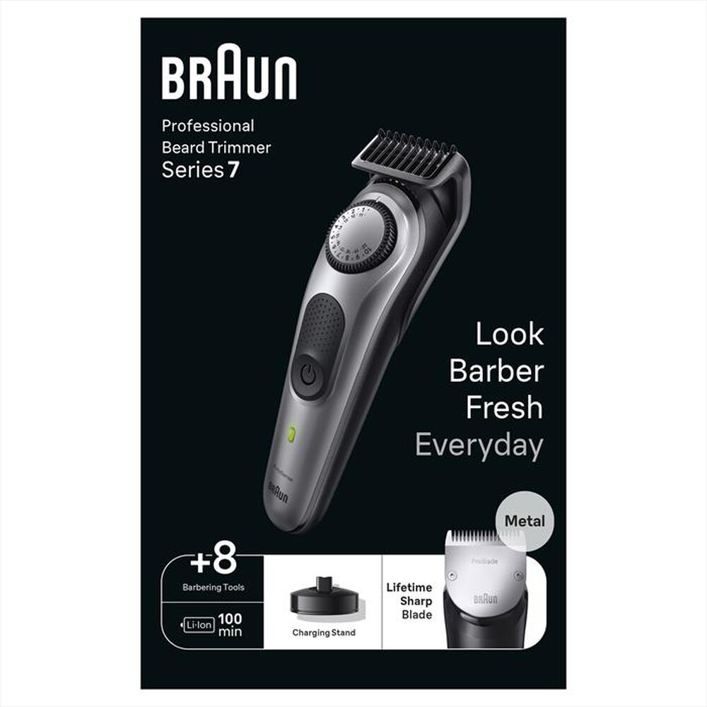 "BRAUN - Regolabarba BT7420-Black / Spc Grey"