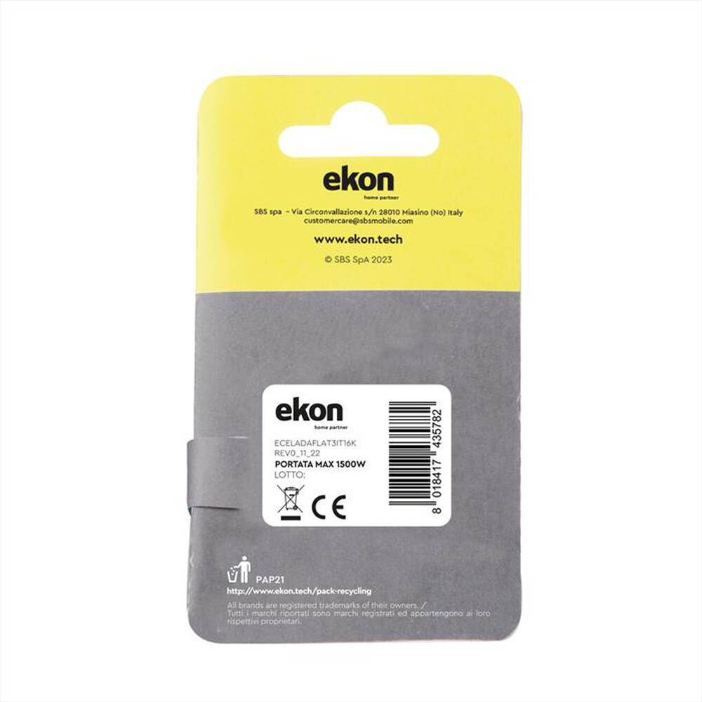 Immagine del prodotto EKON - ECELADAFLAT3IT16K-Nero