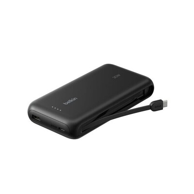 BELKIN - POWERBANK 20K 30W CON CAVO USB-C - SWITCH 2-Nero