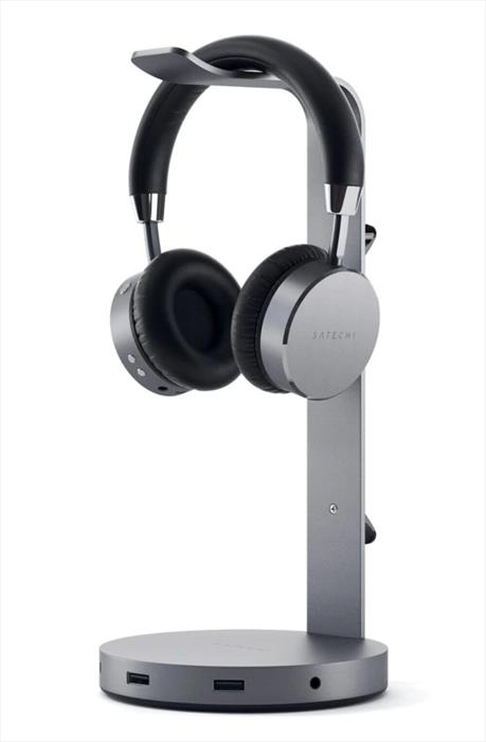 "SATECHI - STAND PER CUFFIE HUB USB IN ALLUMINIO-grigio"