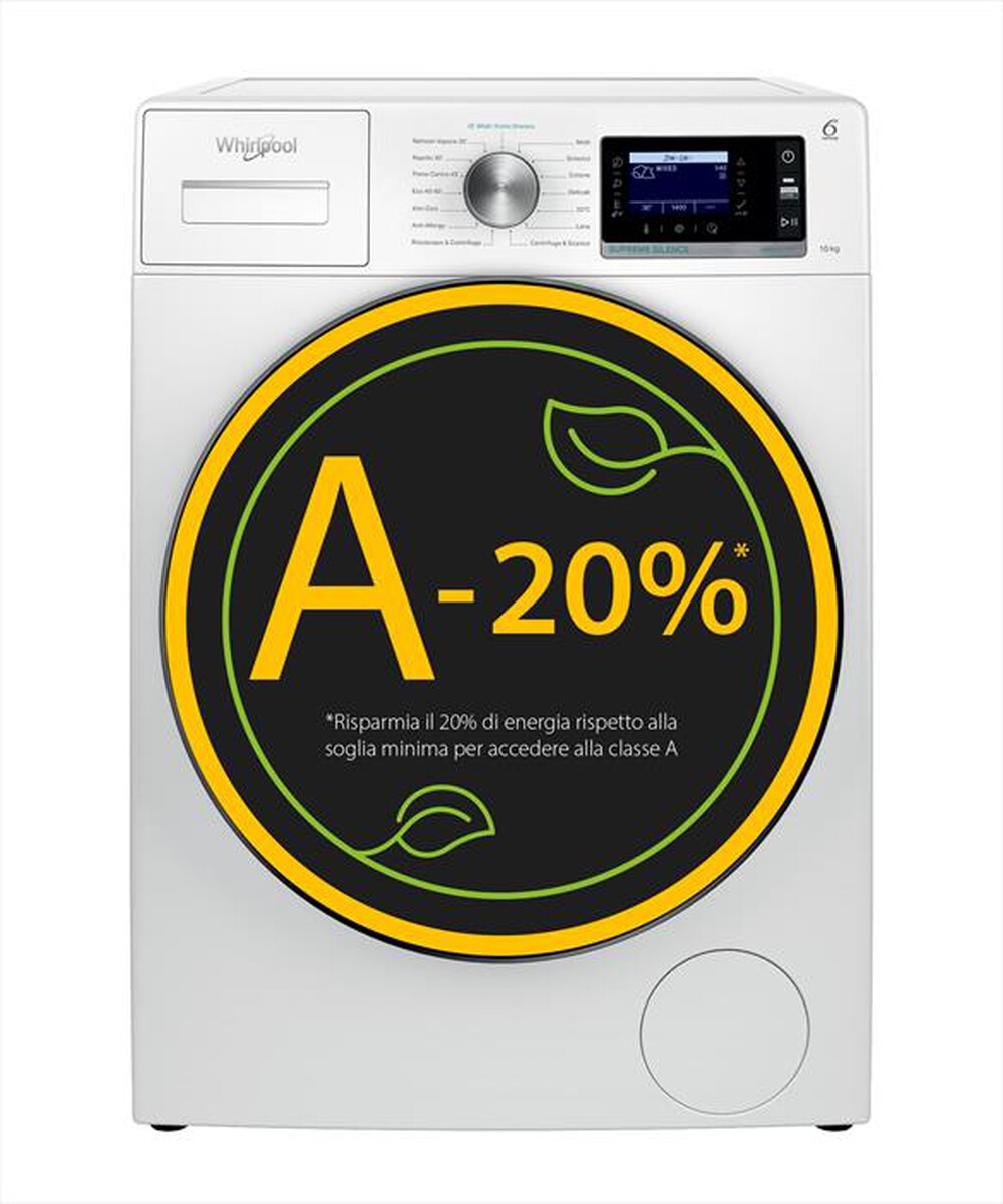 Immagine del prodotto WHIRLPOOL - Lavatrice W6 08 SILENCE IT 10 Kg Classe A-Bianco