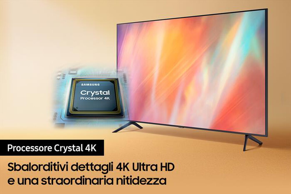 "SAMSUNG - Smart TV Crystal UHD 4K 75” UE75AU7170-Titan Gray"