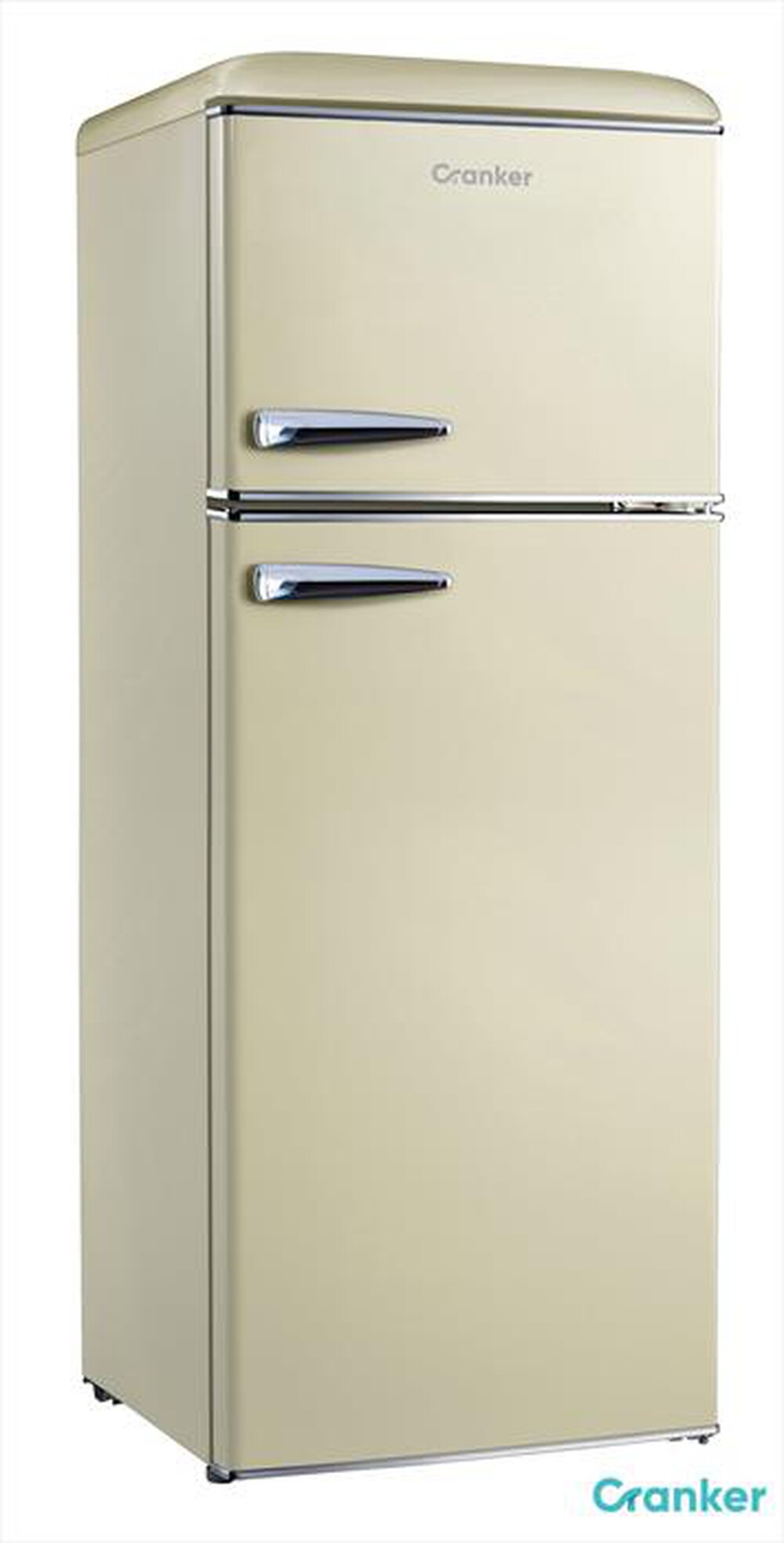 "CRANKER - Frigorifero 2 porte CRDP4200C Classe E 215 lt-CREMA"