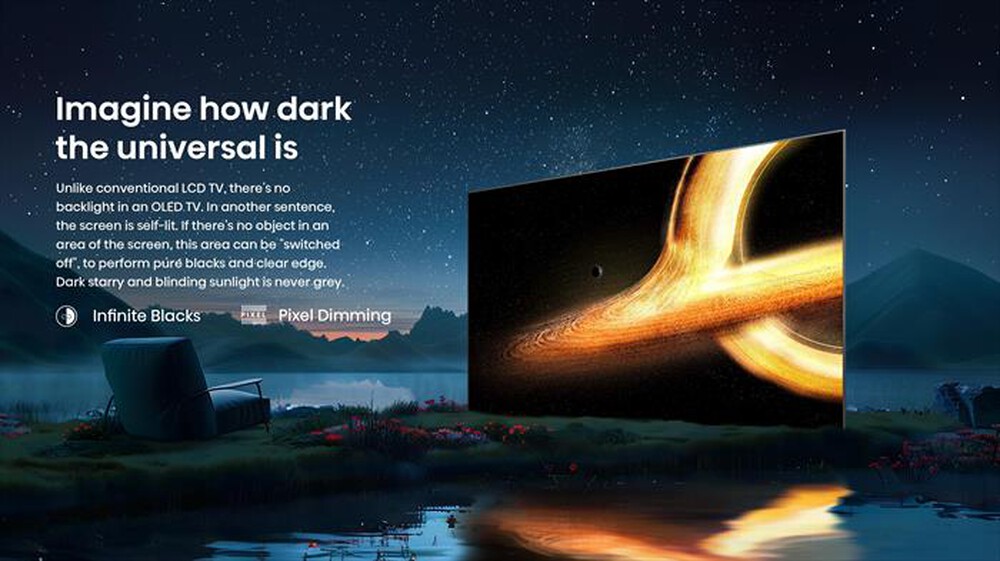 "HISENSE - Smart TV OLED 65\" 4K Ultra HD 65A86N 120Hz-NERO"
