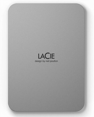 LACIE - Hard disk esterno 2TB MOBILE DRIVE V2 USB-C-Argento lunare,  LACIE - Hard disk esterno 2TB MOBILE DRIVE V2 USB-C-Argento lunare