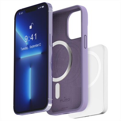 PURO - Cover ICON MAG PUIPC14P61ICONMLVD per iPhone 14Pro-Tech Lavender