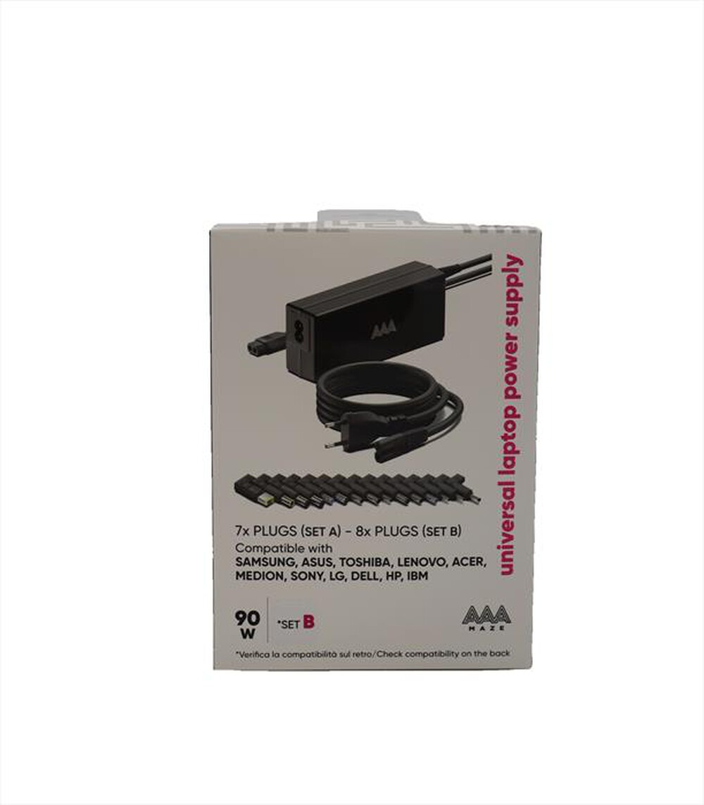 Immagine del prodotto AAAMAZE - ALIMENTATORE UNIVERSALE 90W SET B-Nero