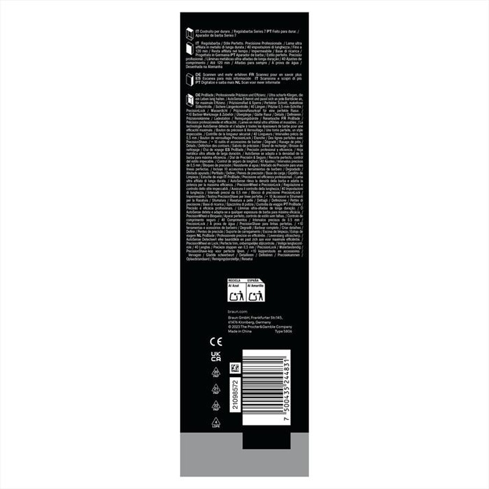 "BRAUN - Regolabarba BT 7540-BLU"