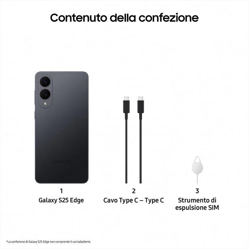 Immagine del prodotto VODAFONE - SAMSUNG Galaxy S25 Edge 5G 12 + 256GB-Black