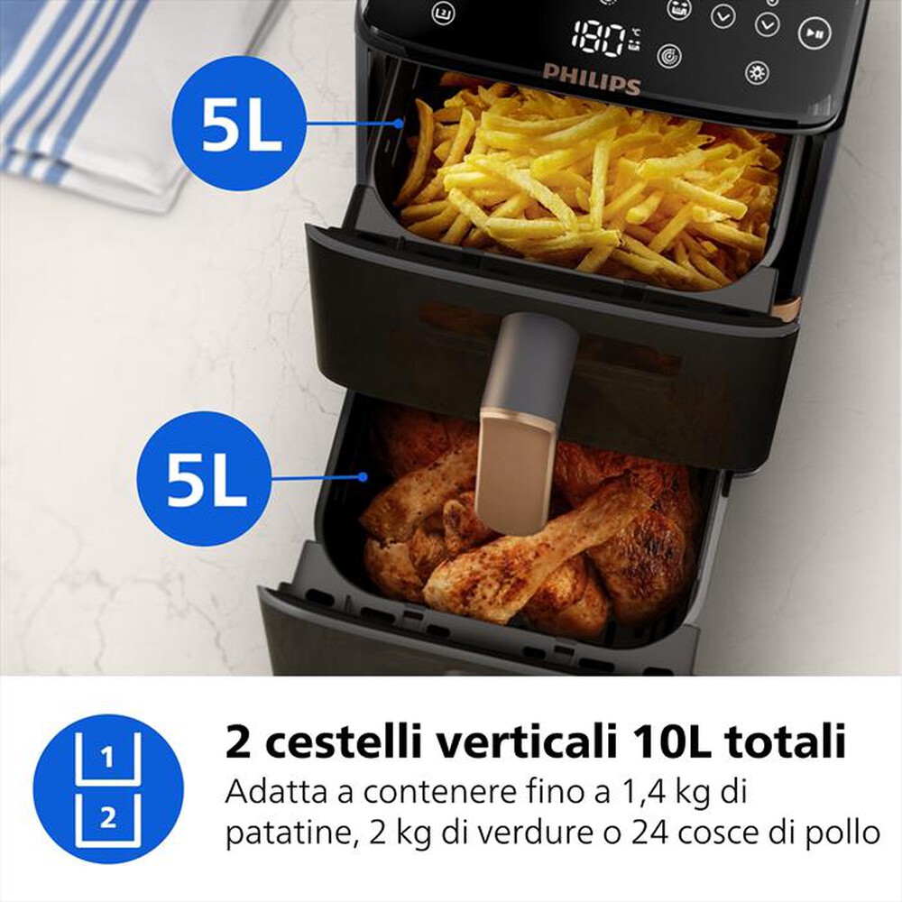 Immagine del prodotto PHILIPS - Friggitrice AIRFRYER SERIE 4000 DA 10L NA462/70-Nero/Rame