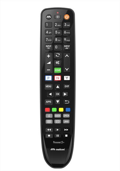 MELICONI - Telecomando GUMBODY PERSONAL 5+ PANAS-Nero lucido / nero opaco / cor