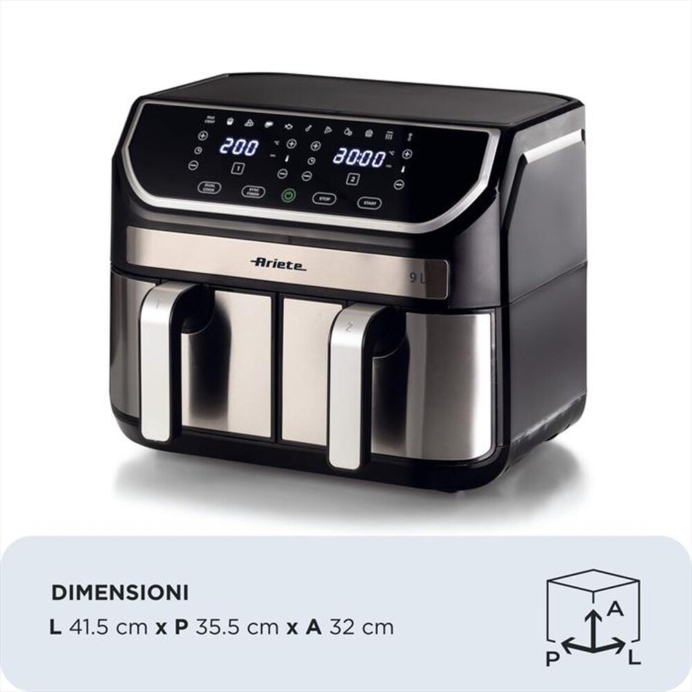 Immagine del prodotto ARIETE - Friggitrice ad aria 4625-Nero, Argento