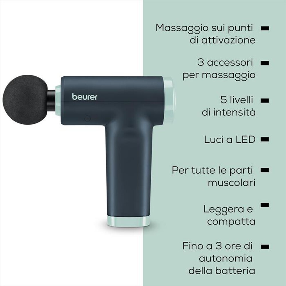 Immagine del prodotto BEURER - Pistola massaggiante MG 89 LIMITED EDITION 2026-Grigio scuro e verde salvia