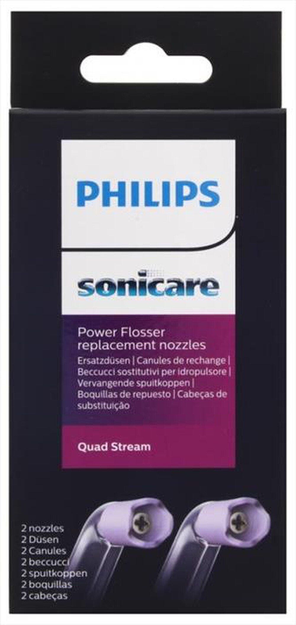 "PHILIPS - Power Flosser HX3062/00 2 Cannule Quad Stream-Bianco"