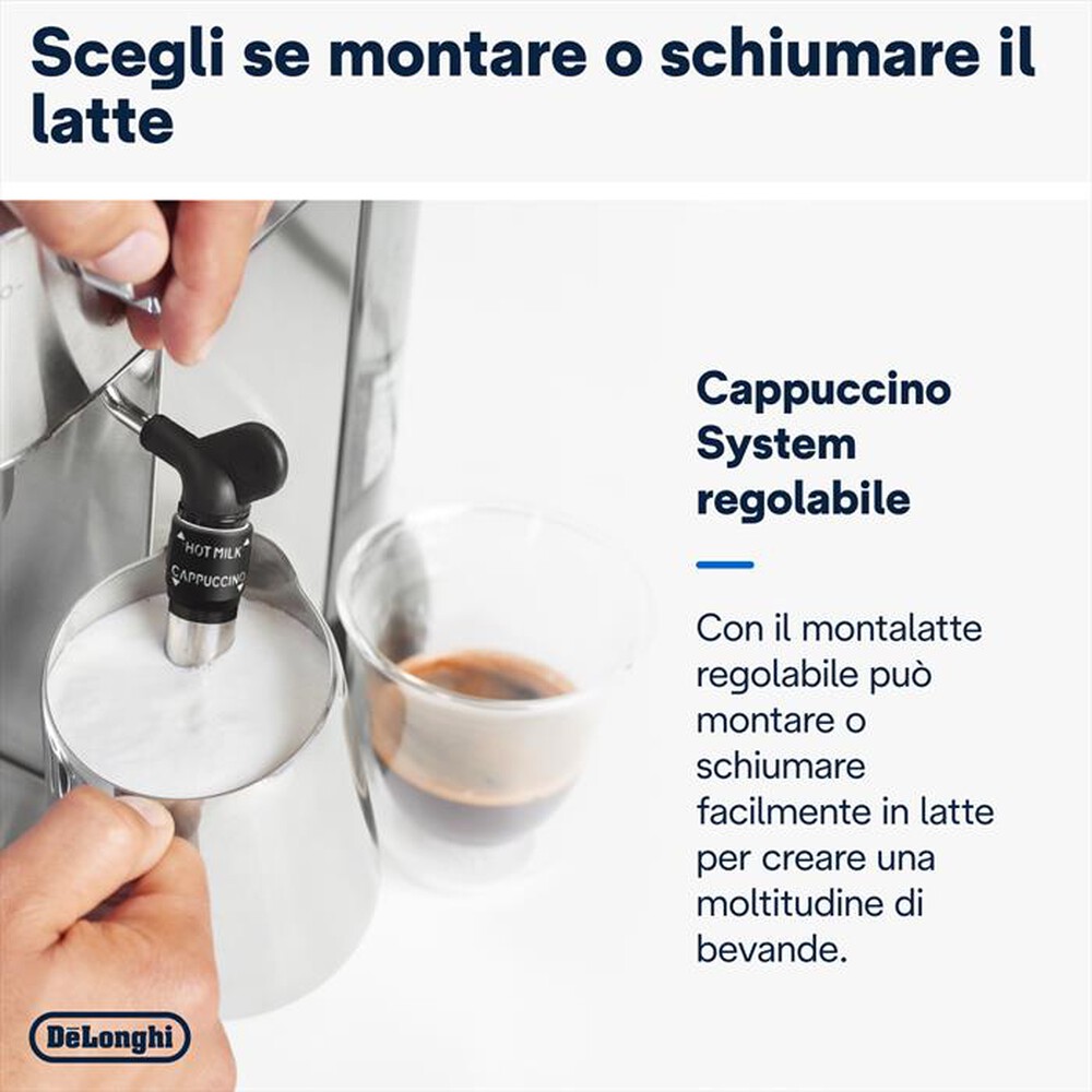 "DE LONGHI - DEDICA EC685.M MACCHINA DA CAFFÈ MANUALE-Metal"