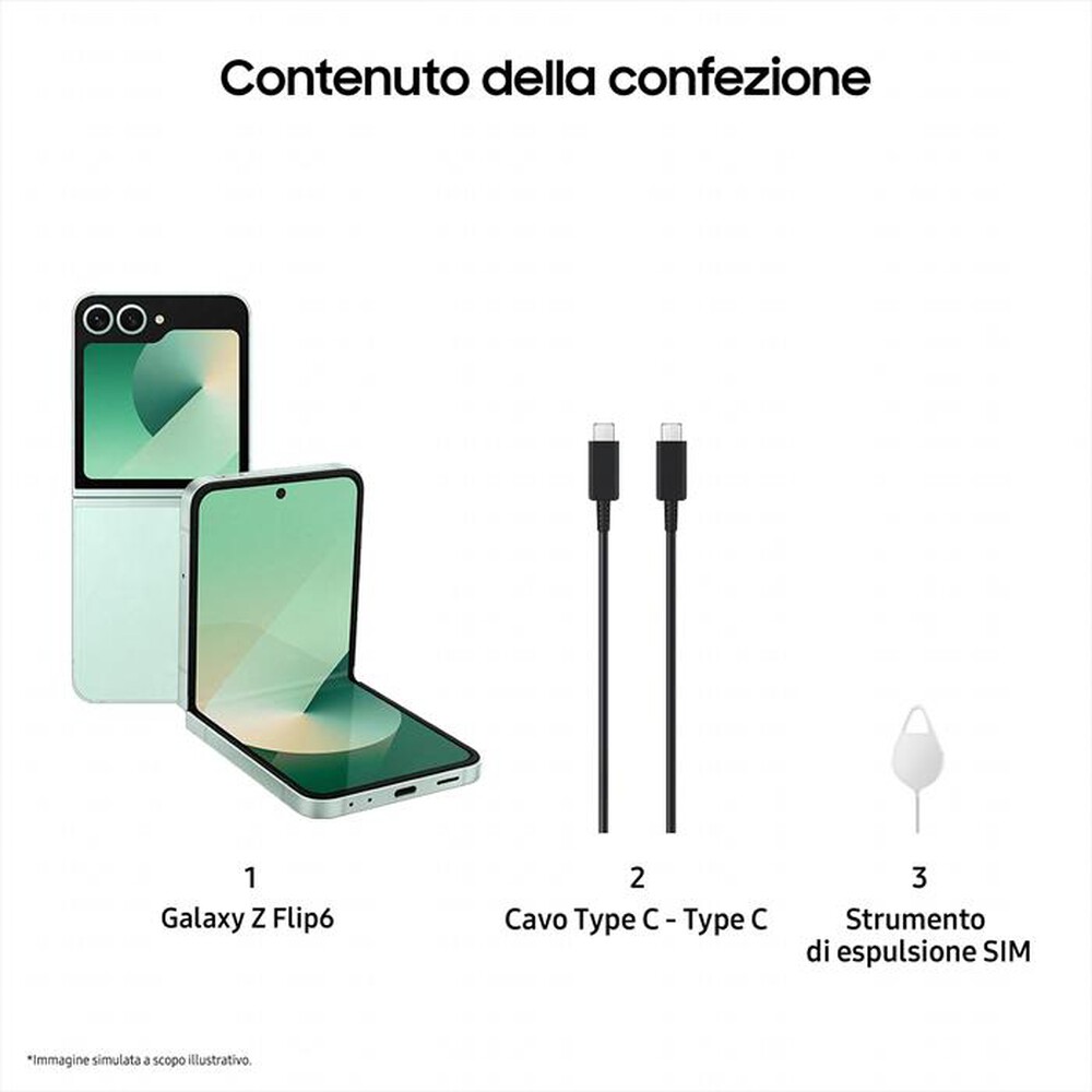 Immagine del prodotto SAMSUNG - Galaxy Z Flip6 12+512GB-Mint