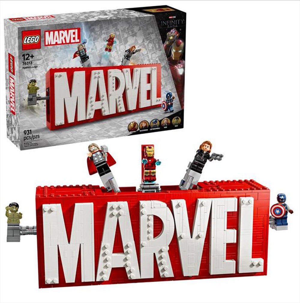 "LEGO - MARVEL Logo e Minifigure MARVEL - 76313-Multicolore"