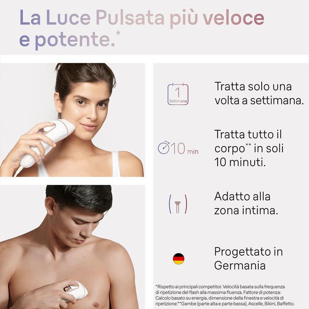 "BRAUN - LUCE PULSATA PL7147-BIANCO/BRONZO"