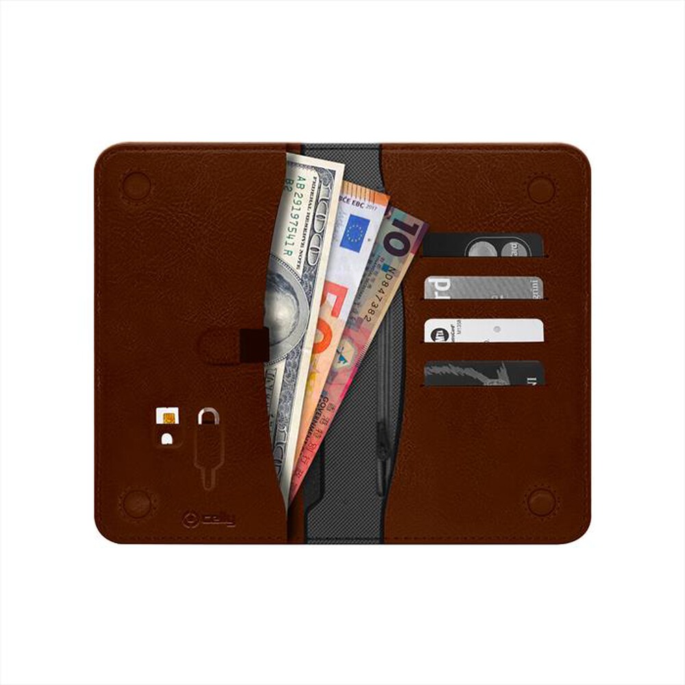 "CELLY - PASSPORTDBR - PORTADOCUMENTI MAGNETICO DUOMO-MARRONE/SIMILPELLE"