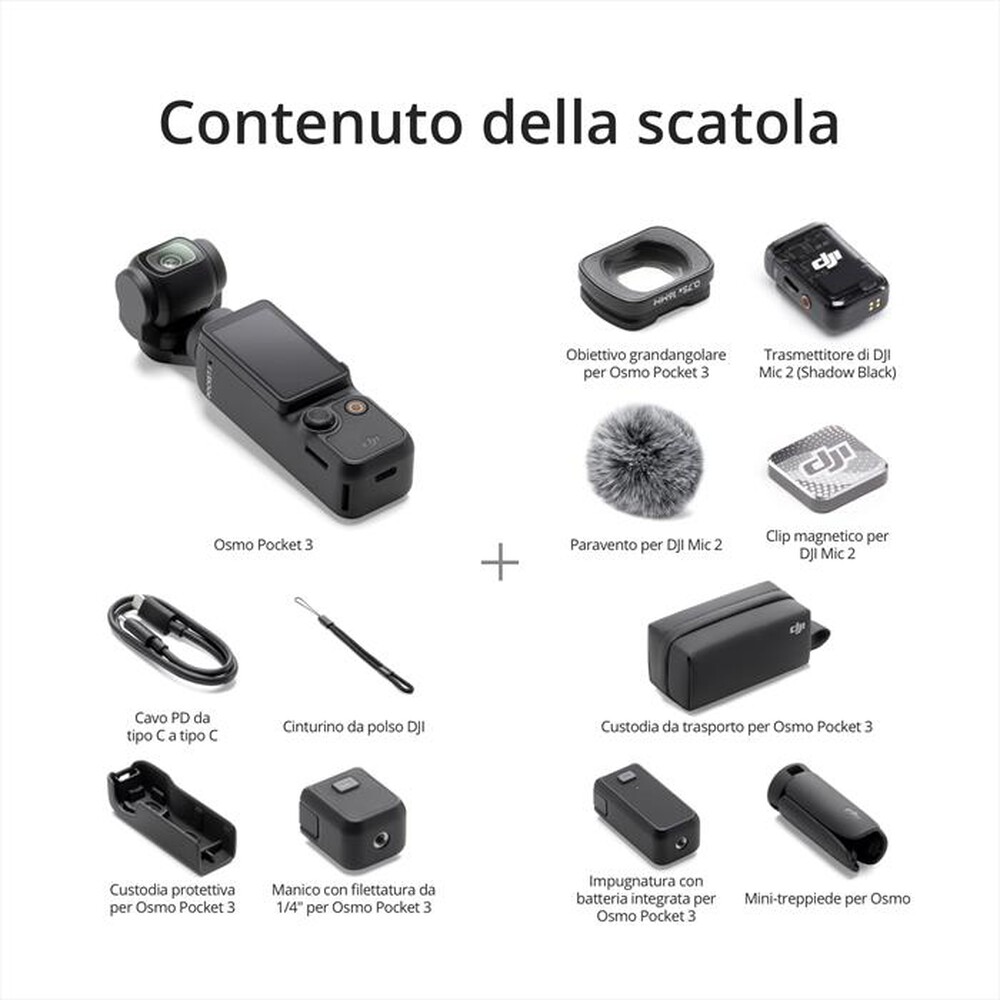 Immagine del prodotto DJI - Action cam OSMO POCKET 3 CREATOR COMBO-Black