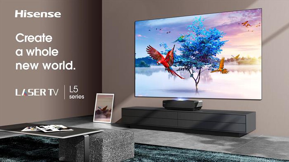 "HISENSE - Laser Tv Smart Tv 100\" 100L5F-A12 Pannello hard-Black/Gray"
