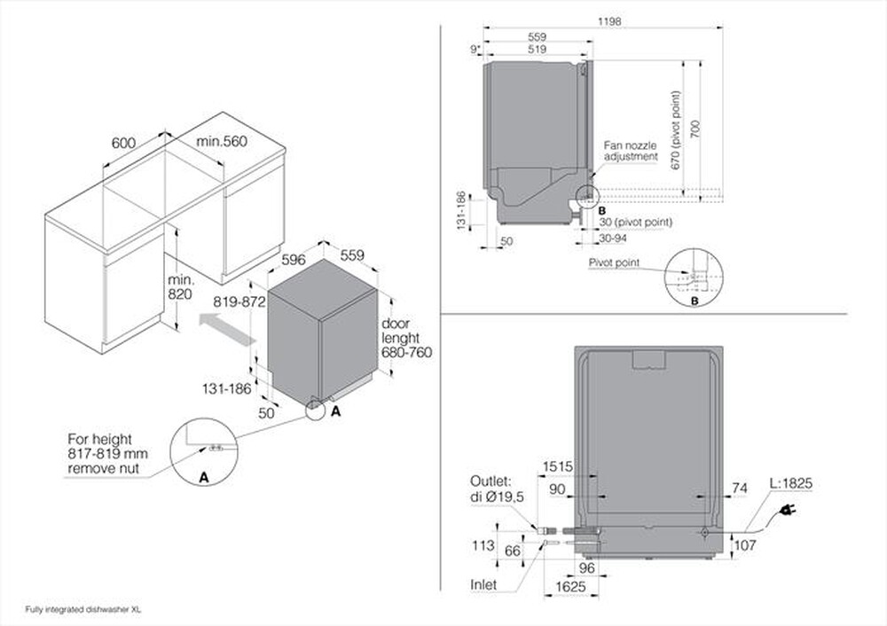 "ASKO - Lavastoviglie incasso DFI 645 MB/1 Classe C"