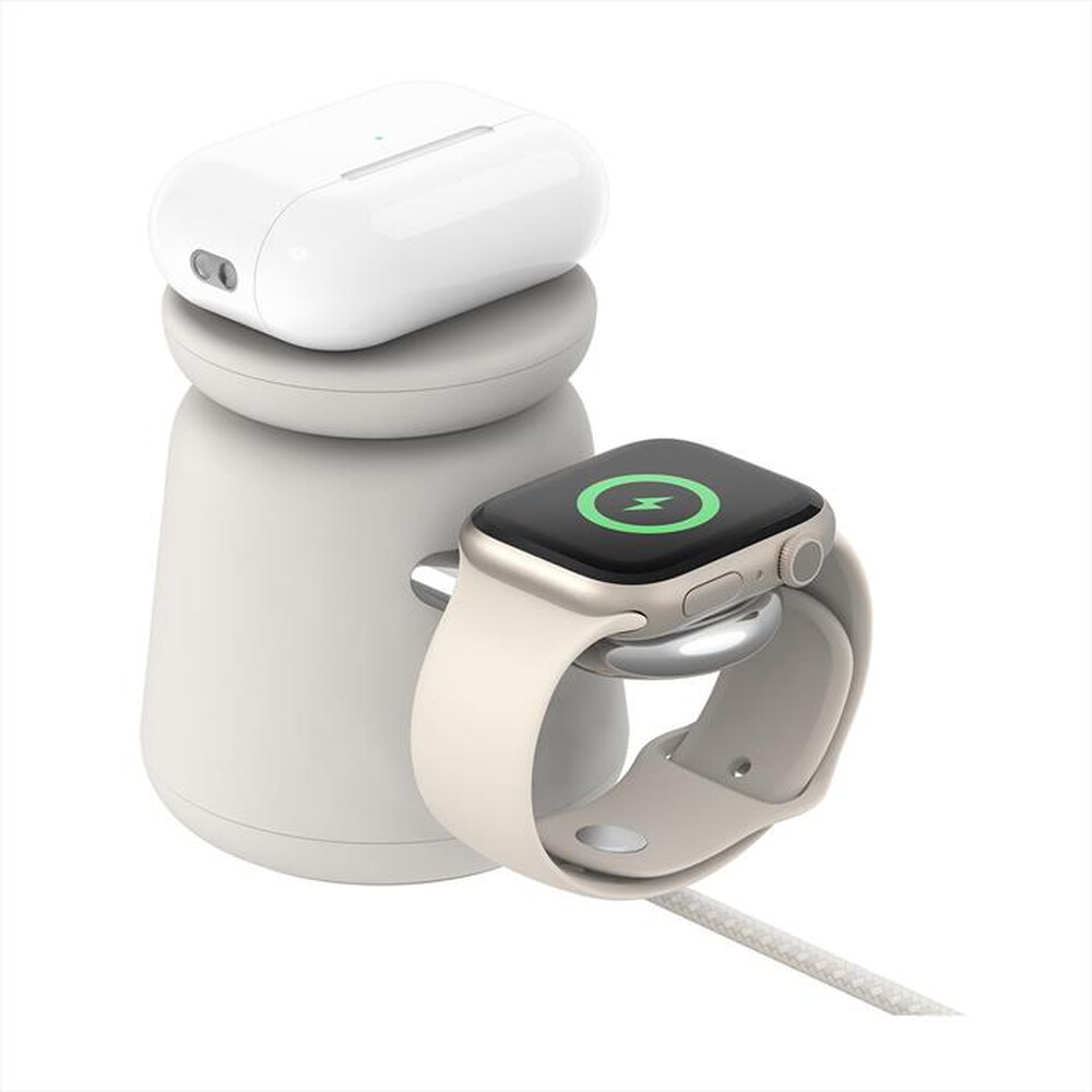 "BELKIN - SUPPORTO RICARICA MAGSAFE 2IN1 15W - SABBIA-Sabbia"