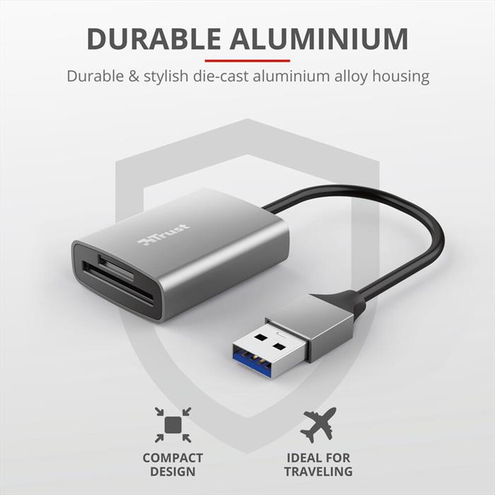 "TRUST - DALYX FAST USB3.2 CARDREADER-Grey"