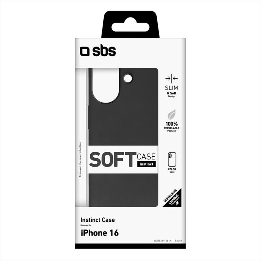 "SBS - Cover Instinct iPhone 16 TEINSTIP1661K-Nero"