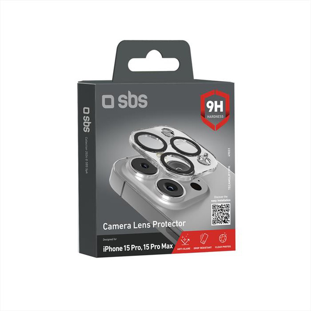 "SBS - Camera lens TECAMGLIP15PK iPhone 15 Pro/15 Pro Max-Nero"