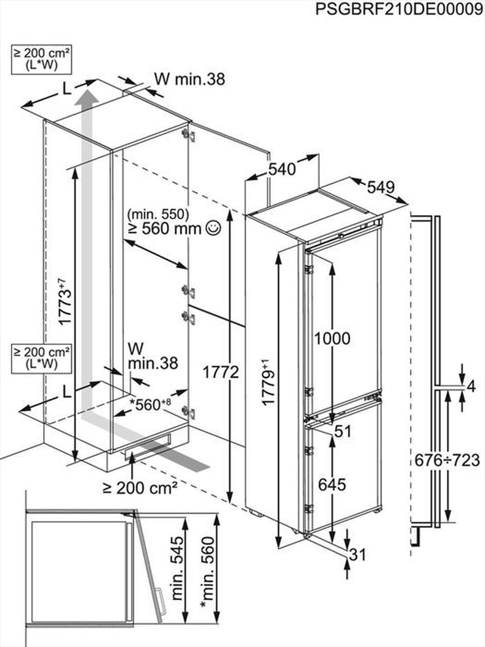 Immagine del prodotto ELECTROLUX - Frigorifero combinato ENT6ME18SX Classe E 249 lt