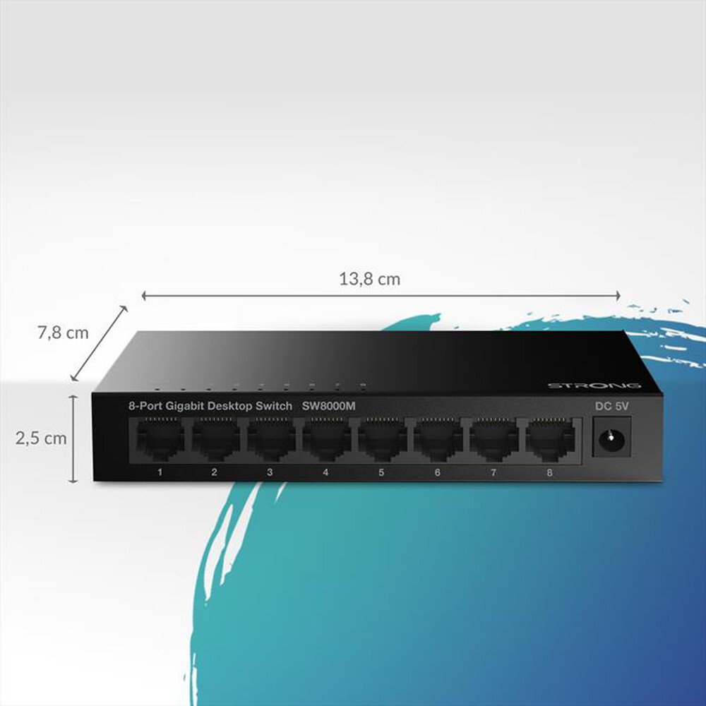 "STRONG - Switch Gigabit SW8000M-nero"