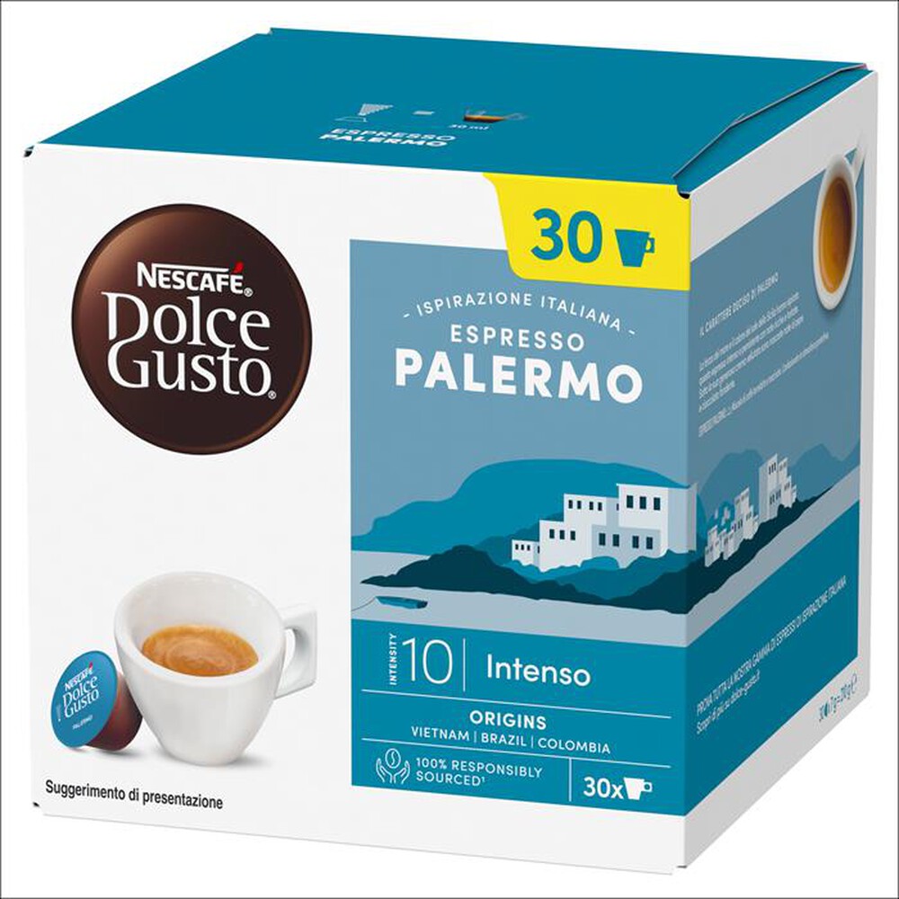 "NESCAFE' DOLCE GUSTO - ESPRESSO PALERMO - Nescafé Dolce Gusto 30 Caps-Bianco/Azzurro"
