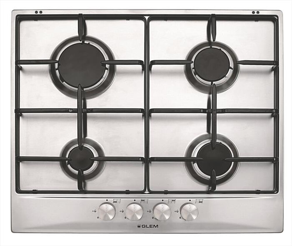Immagine del prodotto GLEM GAS - Piano cottura a gas GT64IX 4 fuochi 58,5cm-Inox