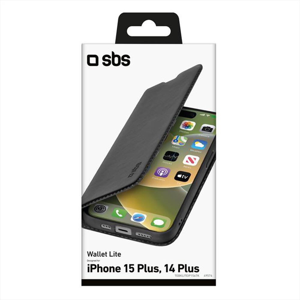 "SBS - Custodia TEBKLITEIP1567K per  iPhone 15 Plus-Nero"