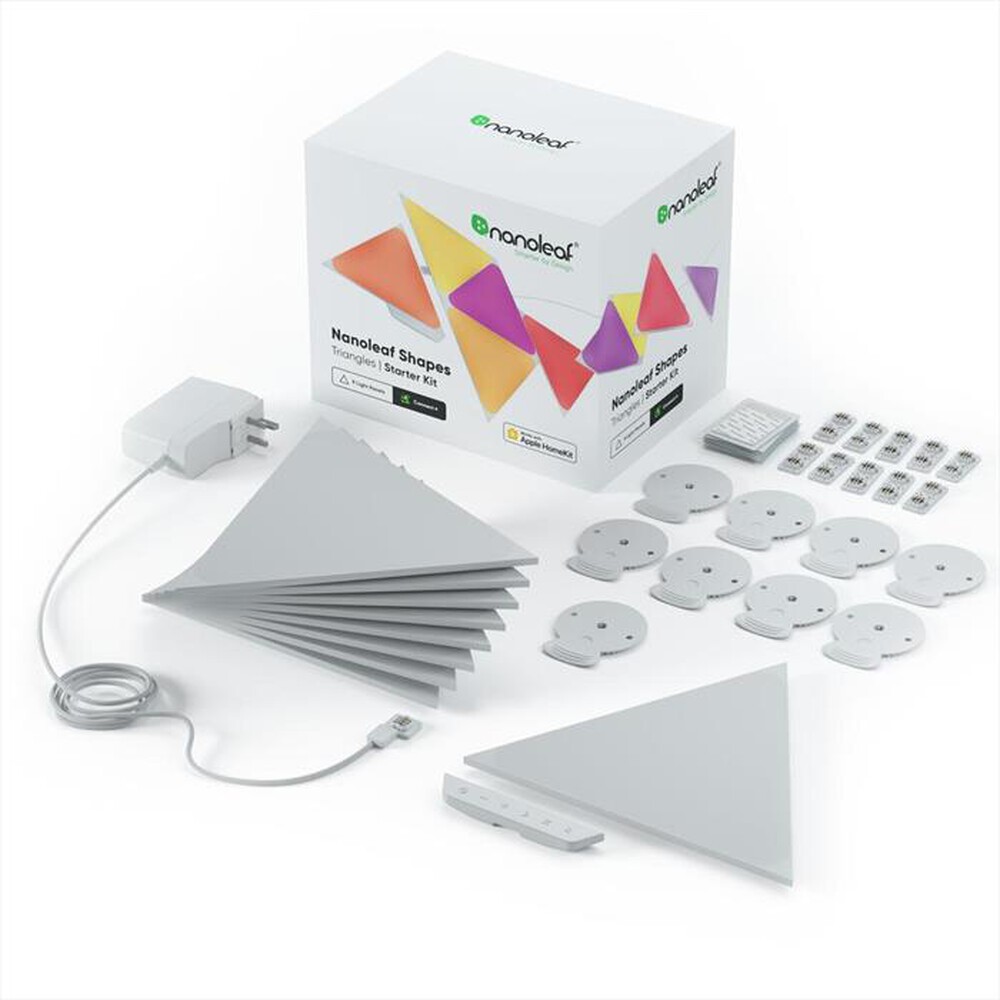 "NANOLEAF - SHAPES SMARTER KIT - 9 TRIANGOLI LUMINOSI-WHITE"