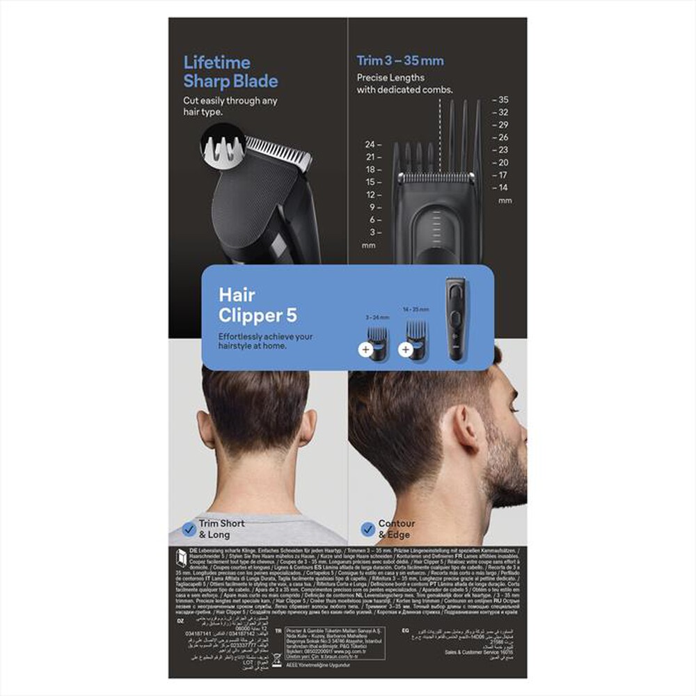 "BRAUN - Regola capelli HC5330-Matte Black"