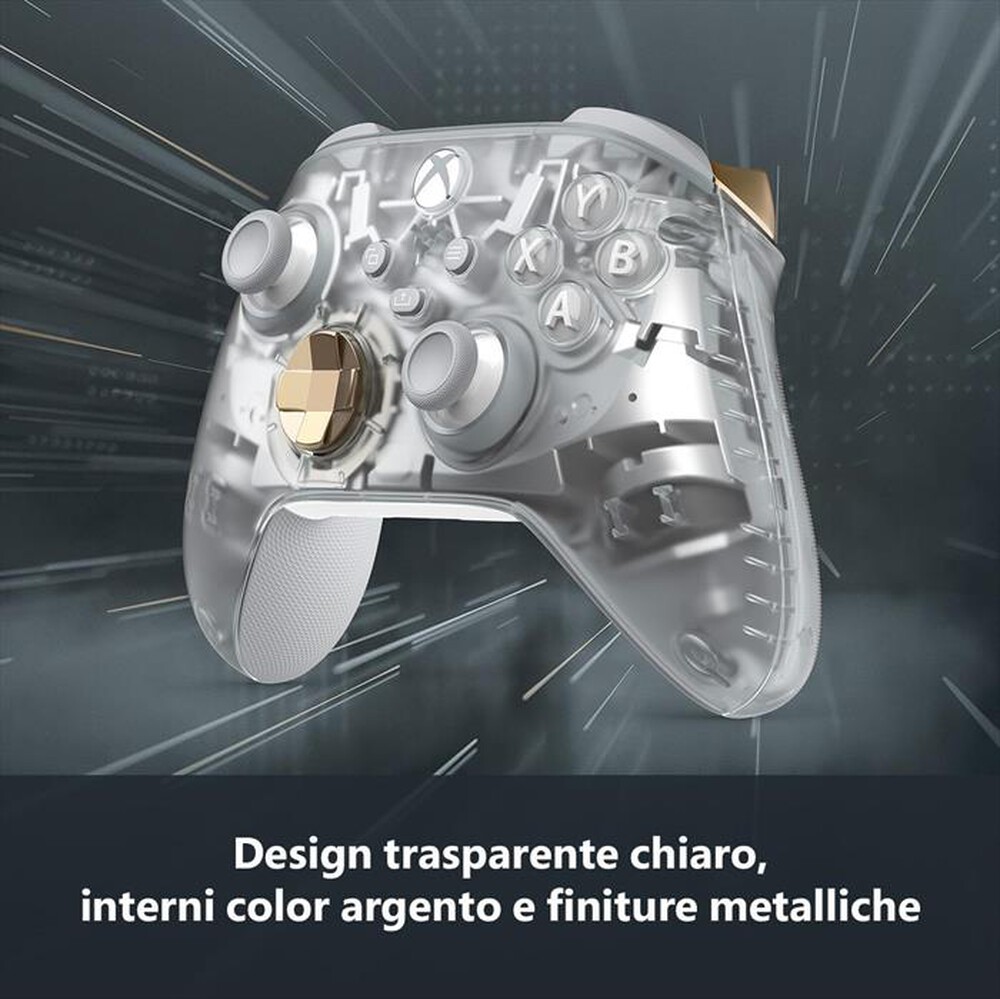 "MICROSOFT - WIRELESS CONTROLLER – GHOST CIPHER SPECIAL ED-Bianco e oro"