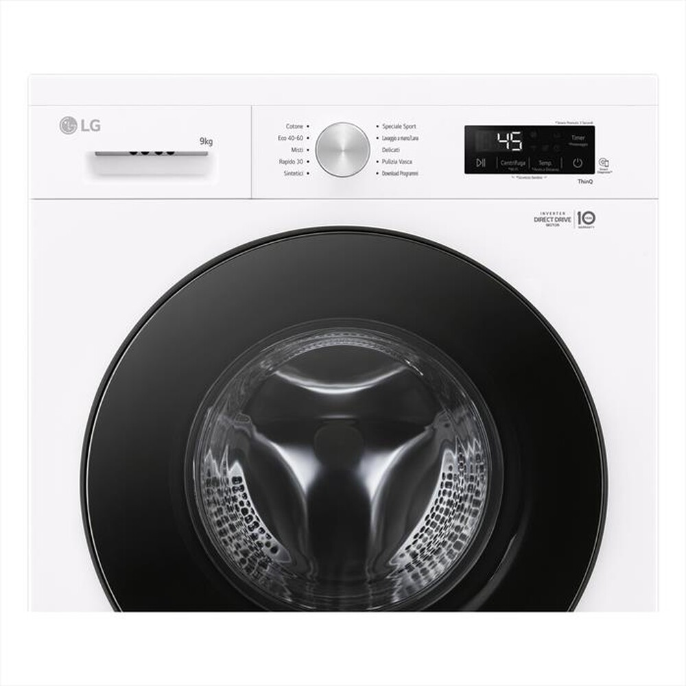 "LG - Lavatrice AI DD F4NX1009NWB SERIE X1 9kg Classe A-Essence White"