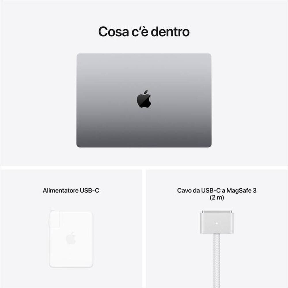 "APPLE - MacBook Pro 16\" M1 Pro 10-core 16-core 1TB SSD-Grigio Siderale"