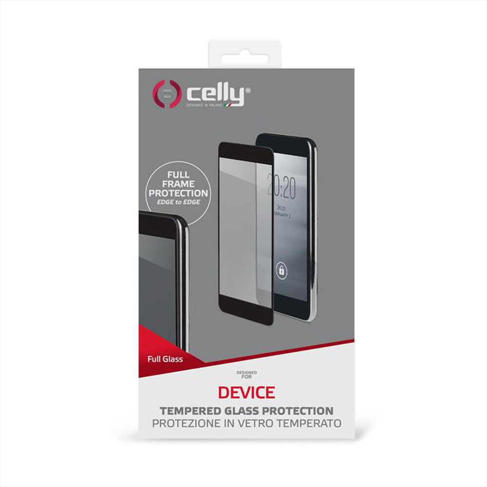 "CELLY - FULLGLASSIPSEBK-FULL GLASS IPHONE SE 2ND GEN-Trasparente/Vetro"